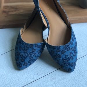 Tommy Hilfiger floral denim flats sz 8
